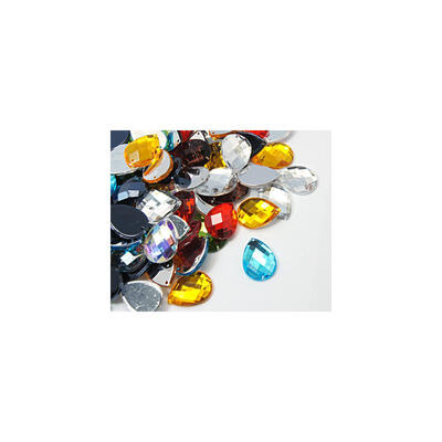 

Sew on Rhinestone Acrylic Rhinestone Two Holes Garments Accessories Drop Mixed Color 21x15x5mm