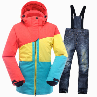 

SAENSHING Brand Snowboarding Suits Girls Snow Jacket Waterproof Windproof Womens Ski Suit Snowboard Jacket Sets Thermal Winter