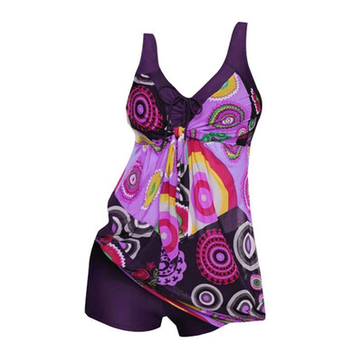 

US Tankini Women Plus Size Swimwear Swimsuit Beachwear Bikini Bathing Suit S-4XL