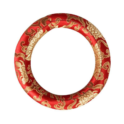

Himalayan Singing Bowl Cushion Ring Shape Silk Cushion Antique Sound Bowls Accessory Blue