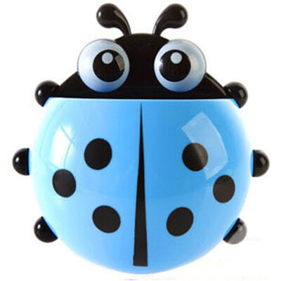 

Gobestart Creative Cute Powerful Suction Toothbrush Holder Toothpaste New Blue