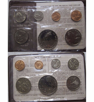 

1981 Mint Set Of NEW ZEALAND 7 PCS COINS