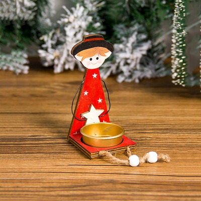 

〖Follure〗Christmas Decorations Painted Metal Candle Holder Small Ornaments Home Decor
