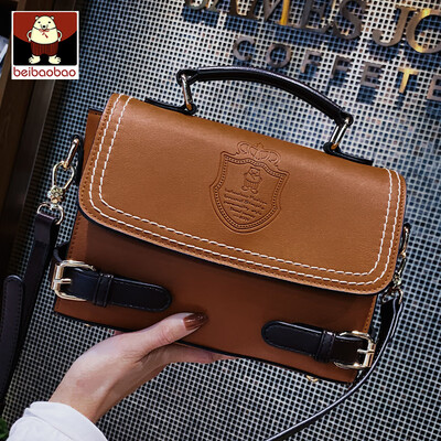 

Texture womens bag 2019 new Korean version of Joker portable Boston bag retro shoulder slung messenger bag