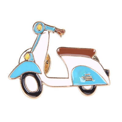 

Free Shipping Fashion Brooches Cute Cartoon Motorcycle Shell Enamel Brooch Pin Jewelry Wholesale