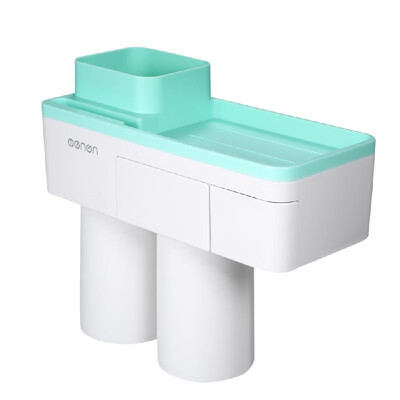 

Multi-functional Wall-mounted Toothbrush Holder Storage Rack Mobile Phone Holder Storage Organizer with TwoThree Cups Home Bathro