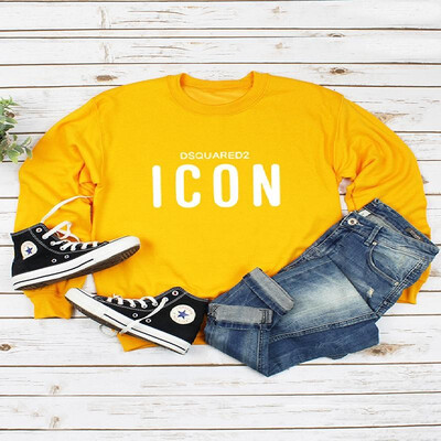 

Soft&Comfy Contrast Letters Pattern Long Sleeve Tee