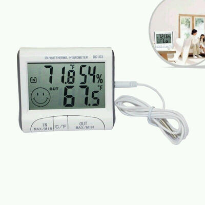 

Thermometer Indoor Digital LCD Hygrometer Temperature Humidity Meter Alarm Cloc