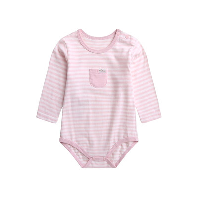 

Baby Touch horizontal long-sleeved shoulder open smock 15135