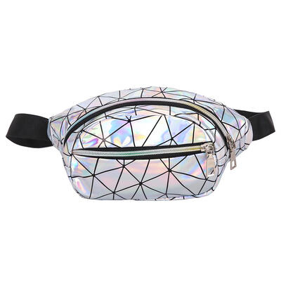 

Women Geometric Laser Fanny Pack Chest Phone Pouch Girl Waist Shoulder Bags