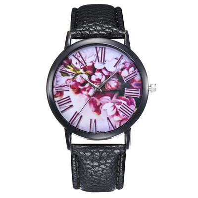 

Womens Watch Printed Flower Print Analog Alloy Watches Causal Quartz Analog Wristwatch relogio masculino Dropshipping &Ff