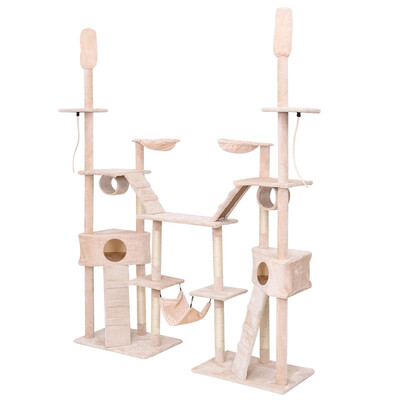 

Condo Scratching Posts Cat Tree with Ladder Hammock