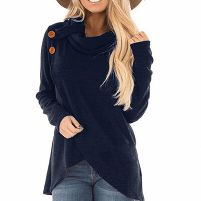 

Starmoon Women Autumn Winter Long Sleeve Casual Solid Sweatshirt Pullover Top Blouse