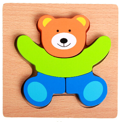 

Gotoamei Kids Jigsaw Hand Grasping Puzzle Board Cartoon Wood Three-Dimensional Puzzle Toy
