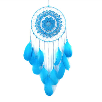 

White Decoration Crafts Dreamcatcher Wind Chimes Handmade Dream Catcher with Feathers Wall Hanging Home Decor