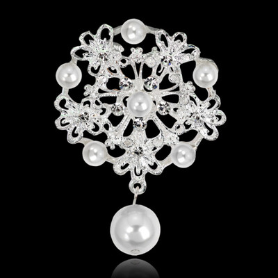 

Brooch Korean Style Simulated Pearl Elegant Female Collar Pin Brooch Brooch Color White Scarf Buckle New Trendy Flowers