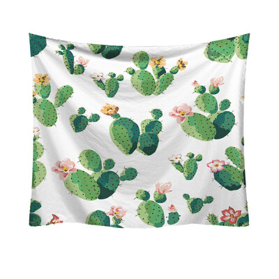 

Toponeto Fashion Tapestry Green Cactus Style Pattern Decorative Tapestry Home Decor