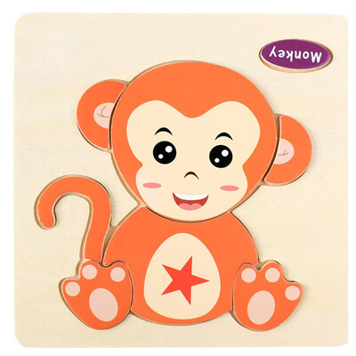 

Gotoamei Wooden Puzzle Educational Developmental Baby Kids Training Toy