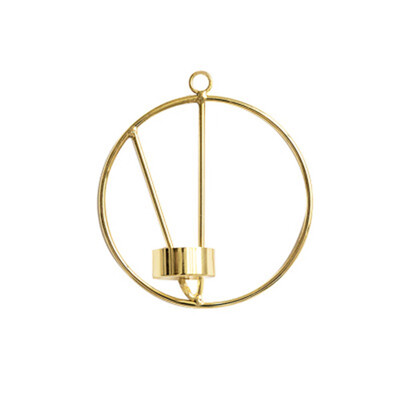 

〖Follure〗Gold Nordic Style Geometric Candlestick Metal Wall Candle Holder Home Decor