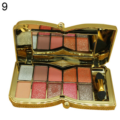 

10 Colors Brightening Eyeshadow Palette Smokey Shimmers Powder Smooth Makeup
