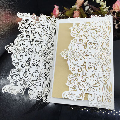 

Wedding Invitations 10Pcs Pearl Paper Floral Invitation Cards Floral Invitation Envelopes for Birthday Party Anniversary