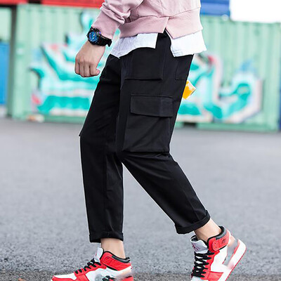 

Gobestart Mens Summer New Style Fashion Overalls Casual Pure Colour Comfortable Trousers