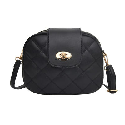 

Leather Lattice Shoulder Handbags Women Solid Small Messenger Shell Bags