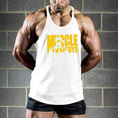

Gym Mens Muscle Sleeveless Tank Top Tee Shirt Bodybuilding Sport Fitness Vest