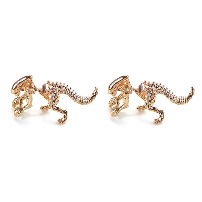 

2pcspairs Jewelry 3D Scary Monster Alien Stud Earring Black Color Dinosaur Fashion Earring For Women Men Halloween Gift