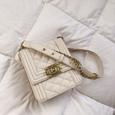 

Qiao Bani 2019 new European&American style fashion rhombic chain mobile phone bag shoulder diagonal trend wild women bag