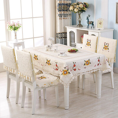 

HUA YURAN sunflower tablecloth chair cover 17660-17664