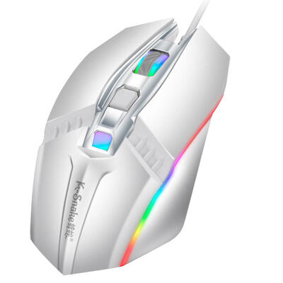 

K-snake Wired Gaming Mouse 4 Button 2400 DPI USB Ergonomic RGB Gamer Mice