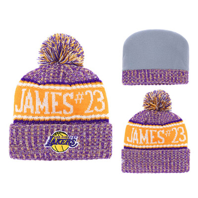 

NBA Basketball League Lakers Los Angeles Lakers New Era New York Yihua Knitted Wool Baseball Cap
