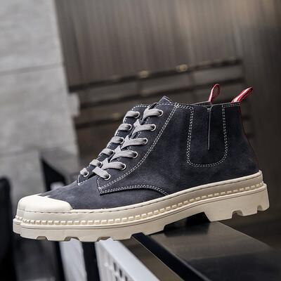 

Martin shoes Martin boots in the boots British retro suede thick-soled tooling mens Martin shoes casual boots