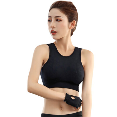 

Toponeto Women Yoga Fitness Stretch Workout Tank Top Seamless Padded Sexy Sports Bra