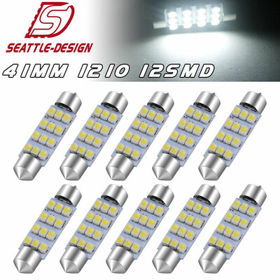 

10x 42MM 41MM Festoon LED Dome Map Courtesy Door Interior Light Bulb Super White