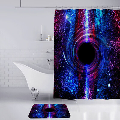 

Toponeto New Waterproof Shower Curtain with 12 Hooks 3D Printed Bathroom Polyester