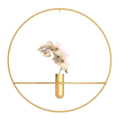 

3D Metal Candlestick Wall Hanging Geometric Round Candle Holder Home Decor