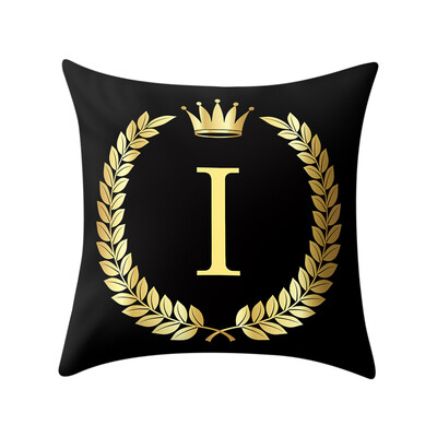 

Siaonvr Pillow Cover Black&Gold Letter Pillowcase Sofa Cushion Cover Home Decor