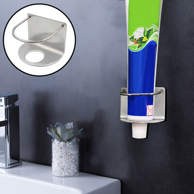 

Gobestart Stainless Steel Toothpaste Holder Creative Punch-Free Dental Storage Rack