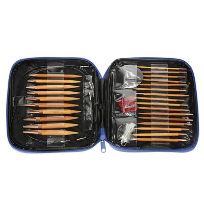 

13 Sizes Changeable Aluminium Circular Kntting Needle Ring Set Crochet Yarn