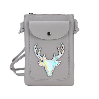 

Laser Deer Shoulder Handbags Women Leather Casual Small Crossbody Phone Bag