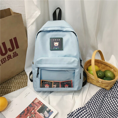 

Junior high school schoolbag female Korean high school students backpack ins wind campus Joker cartoon Harajuku ulzzang