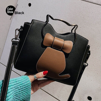 

Beibaobao 2019 New Lady Pu Leather Womens Crossbody Bag Fashion Cute Cat Shoulder Package Female Design Bags For Girl