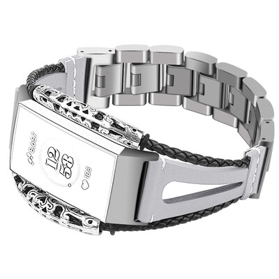 

〖Follure〗Replacement Leather Wristband Band Strap Bracelet For Fitbit Charge 3