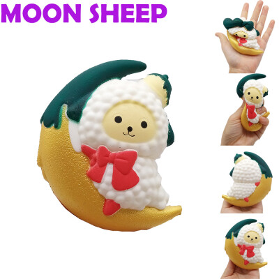 

Siaonvr Cartoon Moon Sheep Stress Reliever Soft Yogurt Scented Slow Rising Toys