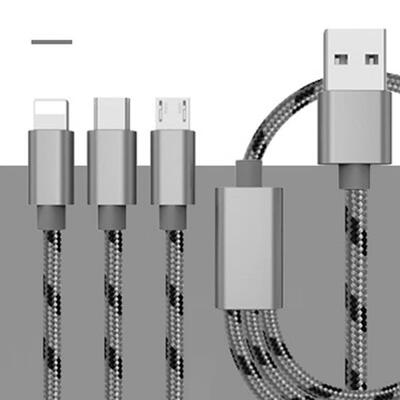 

3-in-1 Charge Cable 2A Quick Charging Cord For IPHONE HTC Huawei Cellphone