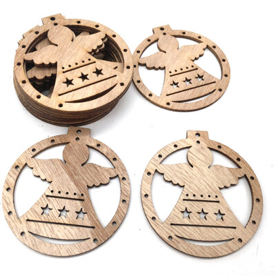 

10PCS Christmas Wooden Hanging Decoration Christmas Tree Home Decor Ornaments Xmas Festive Party Supplies