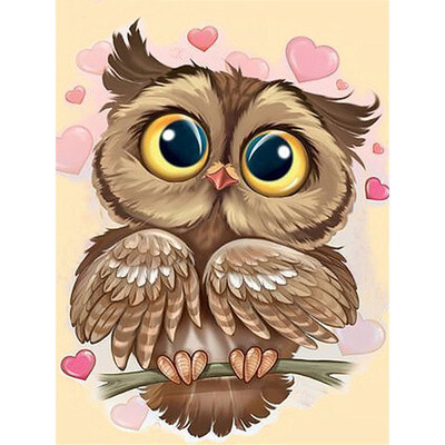 

Diamond Embroidery Sale Owl Full Square Drill 5D Diamond Painting Mosaic Cartoon Cross Stitch Home Decor DIY Needlework