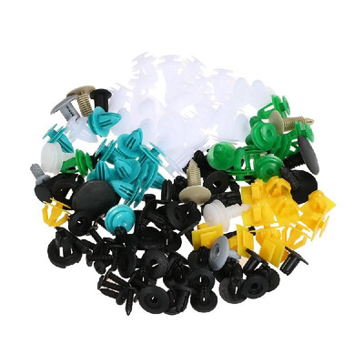 

Auto Fastener Clips 100PCS Car Mixed Universal Door Trim Panel Rivet Bumper Plastic Clip Car Retainer Clips Car Accessories for Al